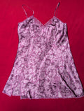 Groovy Magenta Floral Mini Slip Chemise Dress in XL