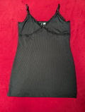 H&M Divided Lace Lined Ribbed Camisole Mini Dress in XL