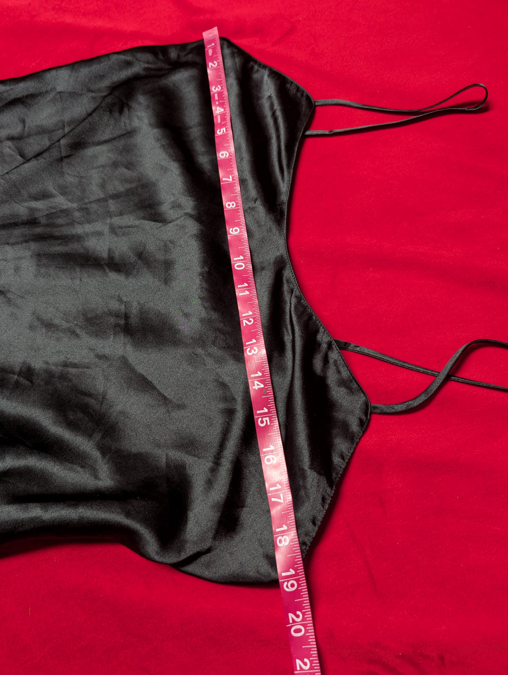 Vanity Fair Slit Midi Black Satin Slip Dress in Medium