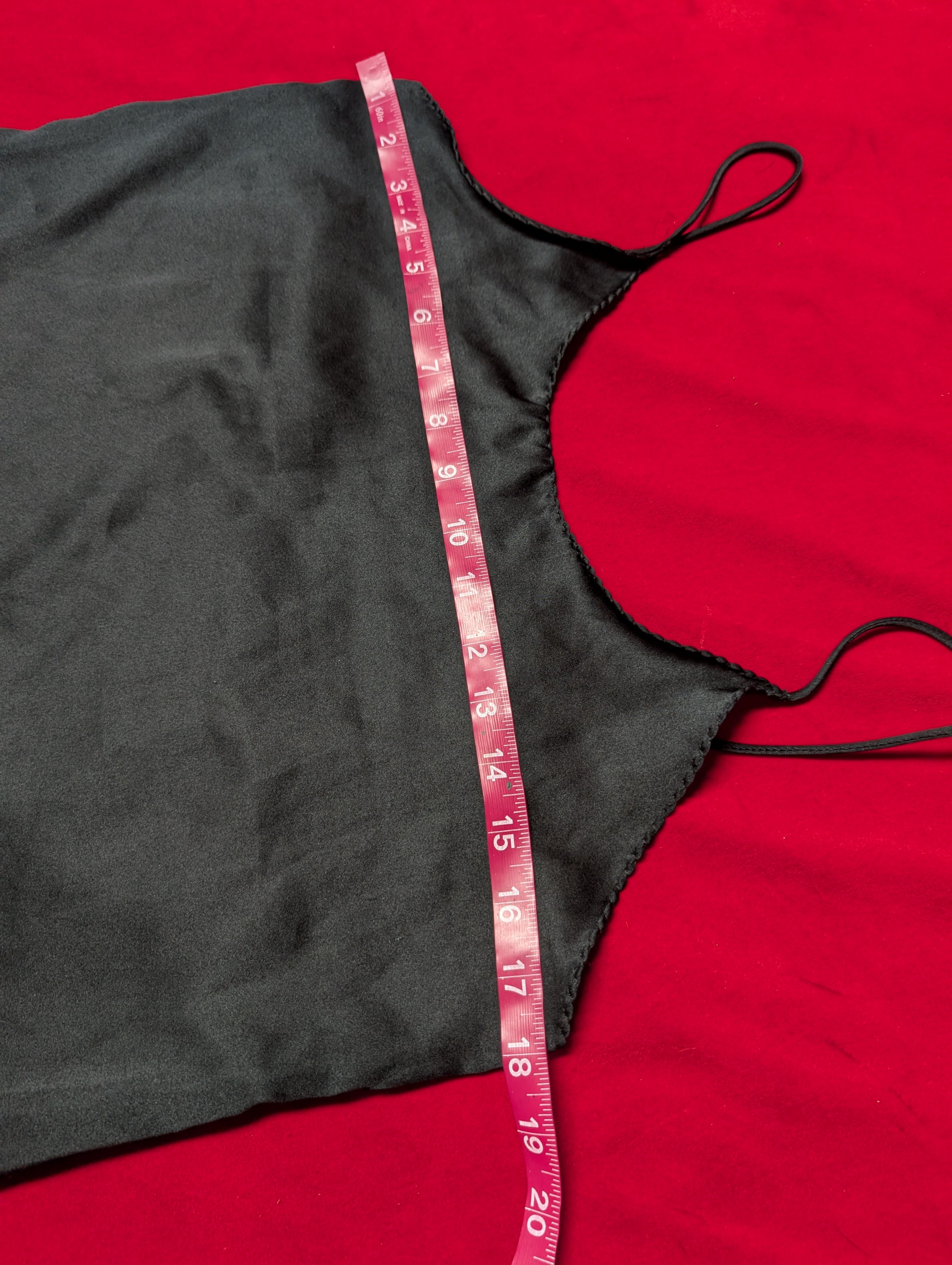 Sensual Fashion BlackSatin Mini Slip Dress in Large