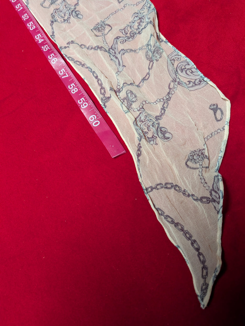 Baby Pink Jewelry Treasures Pattern Hair or Neck Scarf