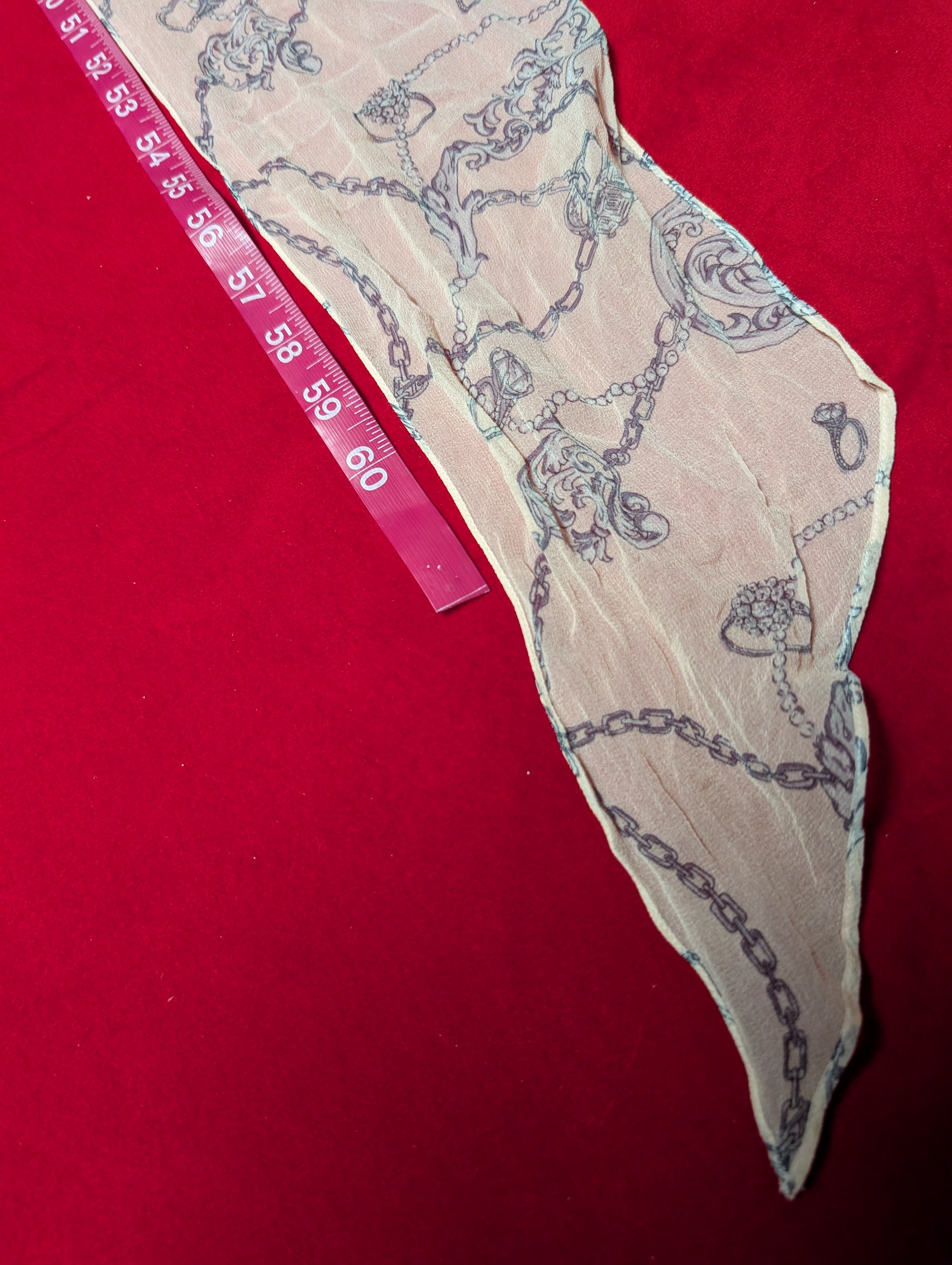 Baby Pink Jewelry Treasures Pattern Hair or Neck Scarf