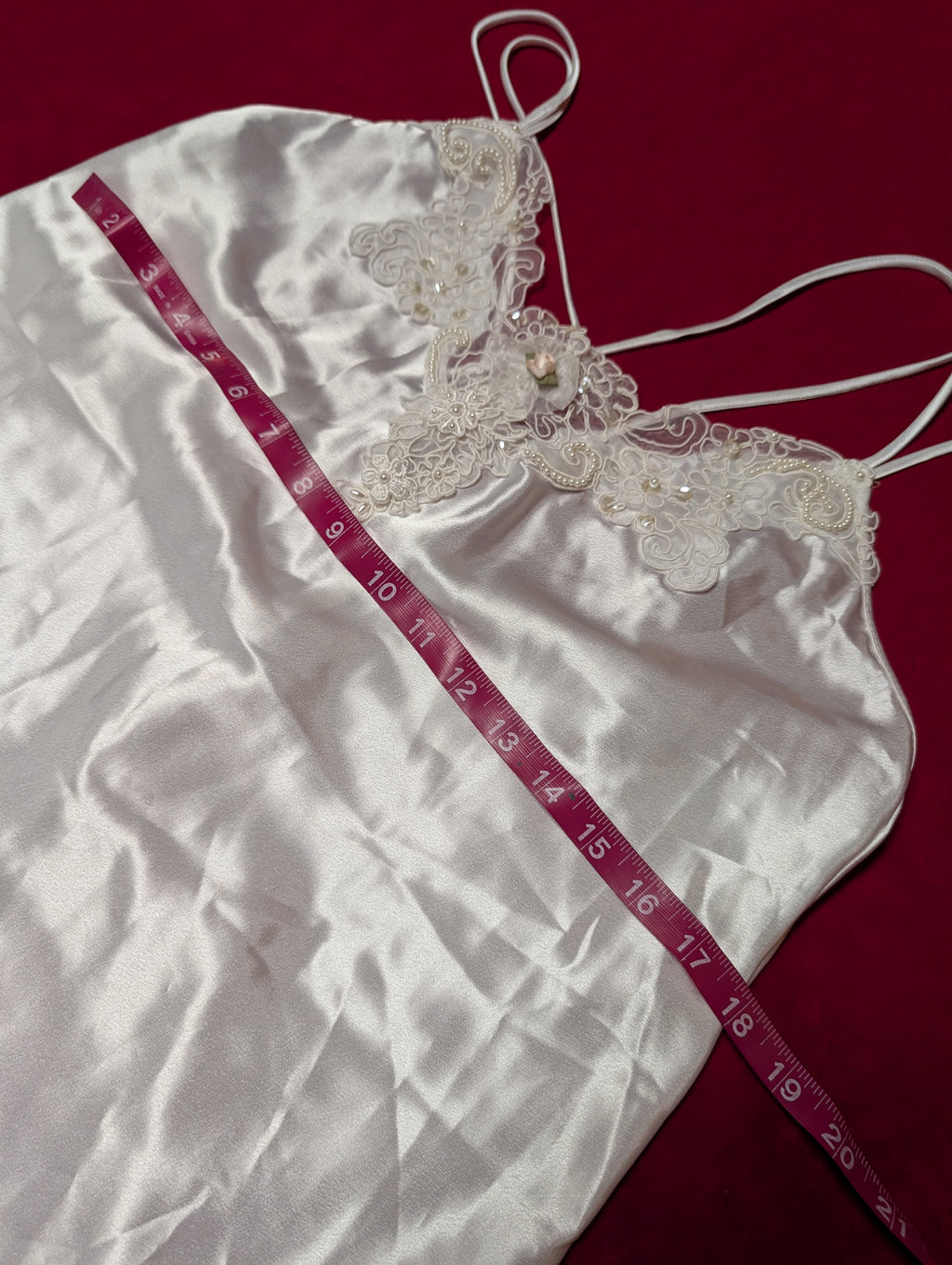 Vintage Off White Bridal Satin Strappy Babydoll Slip Chemise with Robe in Small