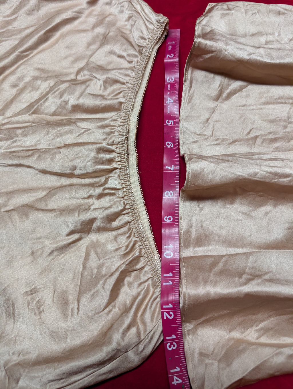 100% Silk Beige Camisole adn Short Pajama Sleep Set size M/L