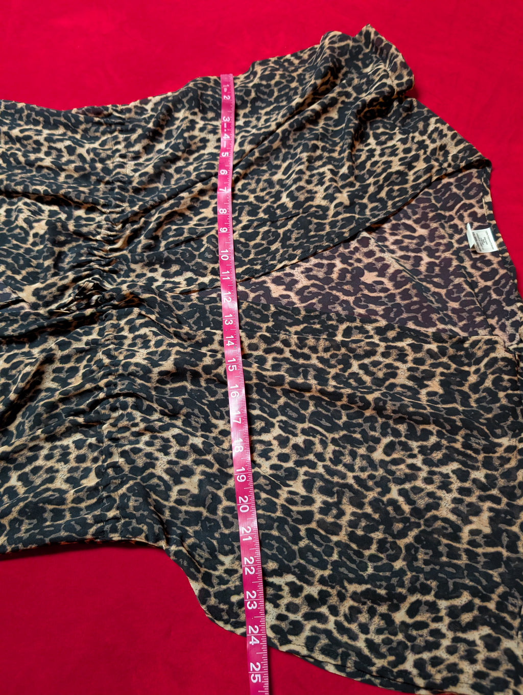 Short Sleeved Cheetah Animal Print Tie Front Robe in 2XL