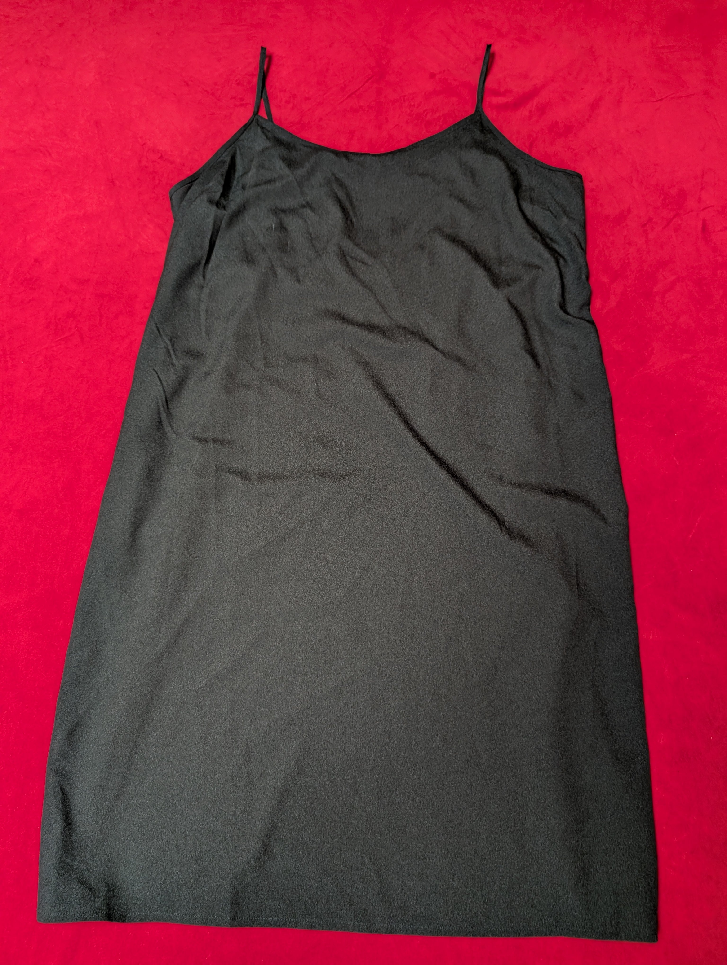 Land's End Black Mini Slip Dress in Large