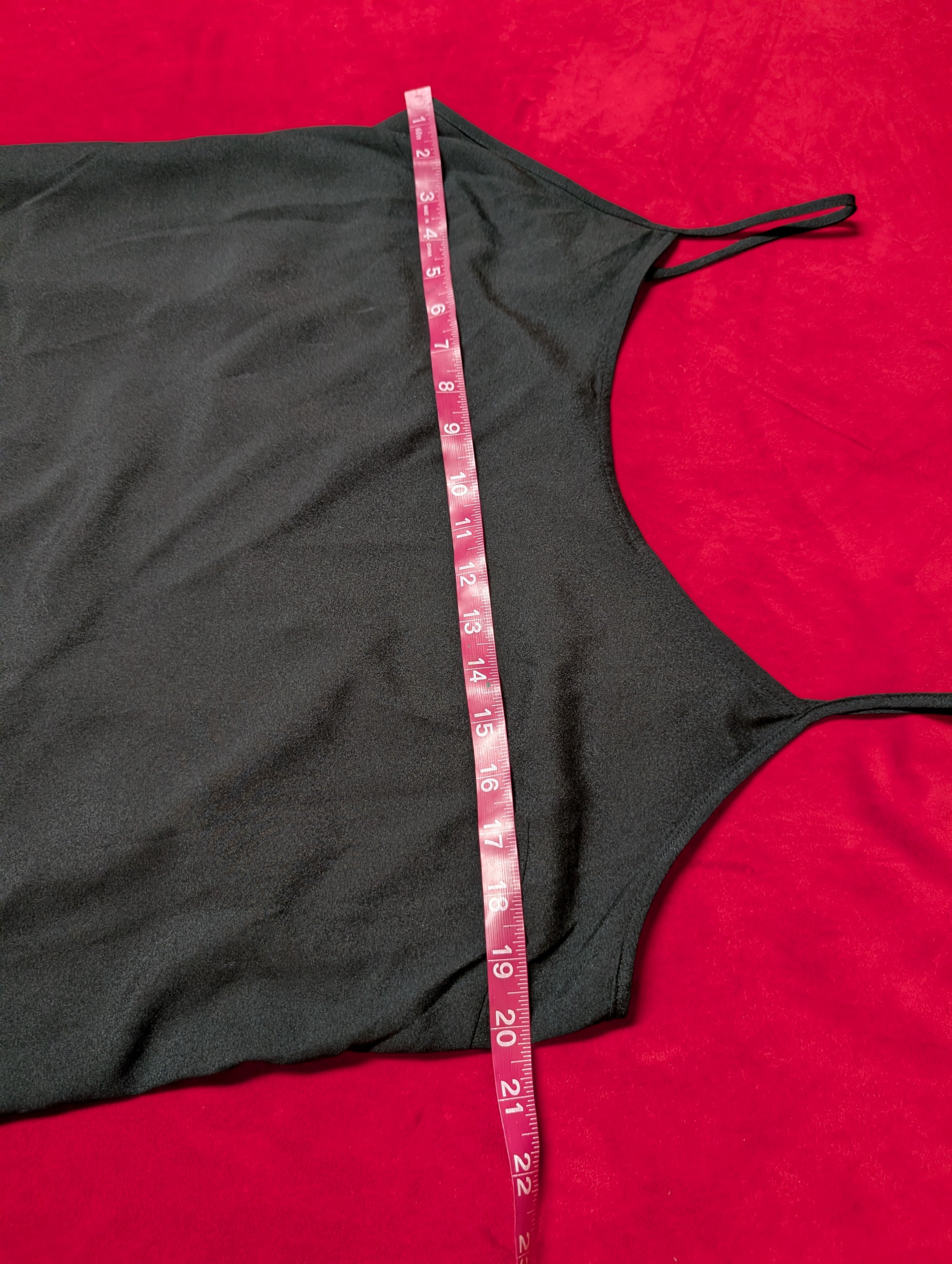 Land's End Black Mini Slip Dress in Large