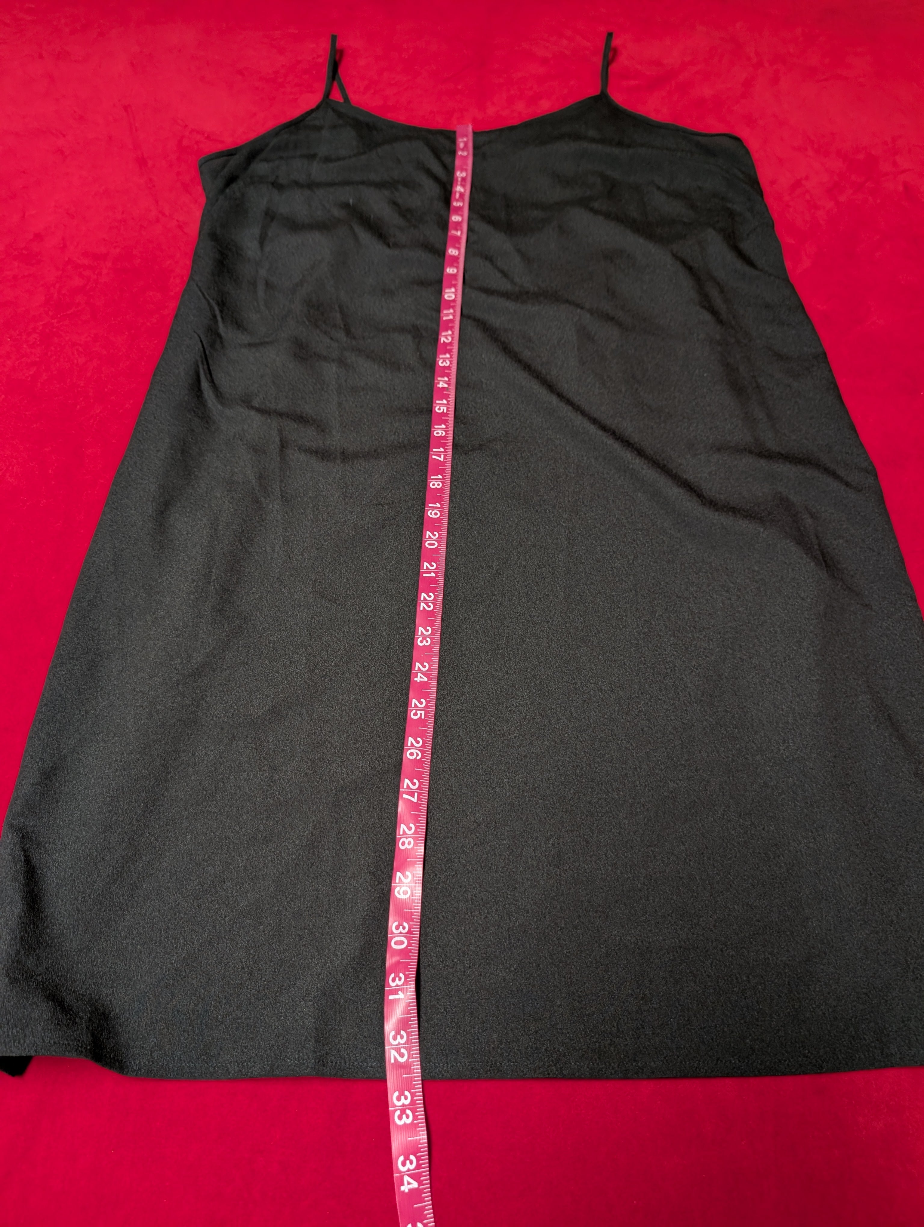 Land's End Black Mini Slip Dress in Large