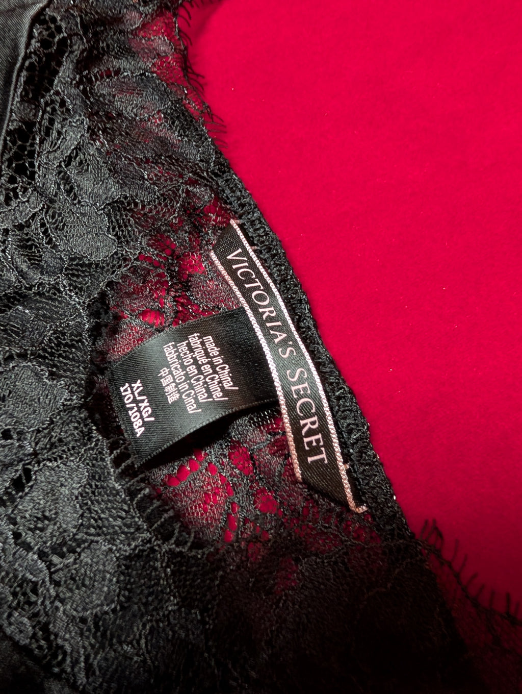 Victoria's Secret Lace & Satin Mini Slip Dress Chemise size XL