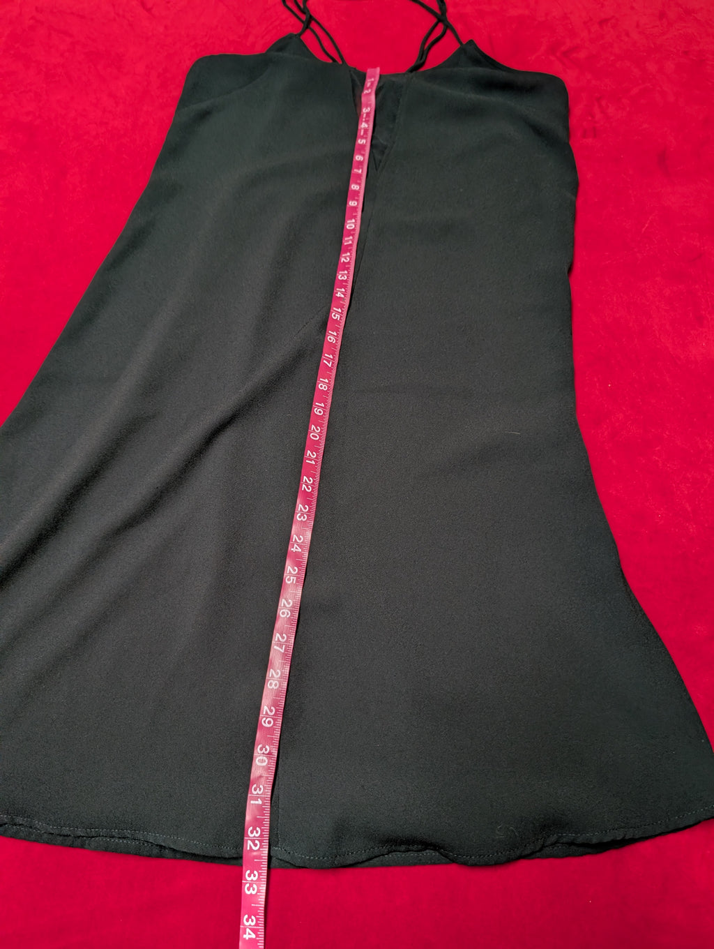 H&M Mesh Panel Strappy Black Slip Dress in Small