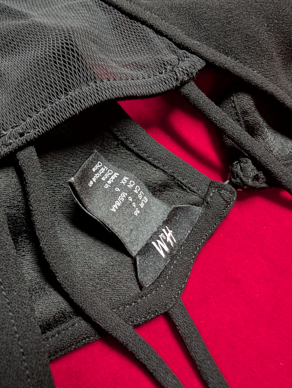 H&M Mesh Panel Strappy Black Slip Dress in Small