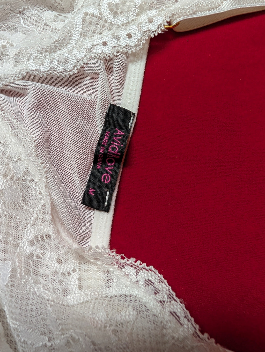White Sheer Lace Babydoll Chemise size Medium