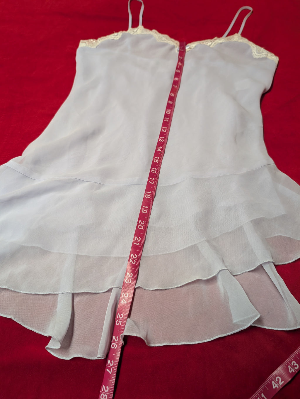 Y2K or 90s California Dynasty Lavender Periwinkle Purple Blue Babydoll Slip Chemise in Medium