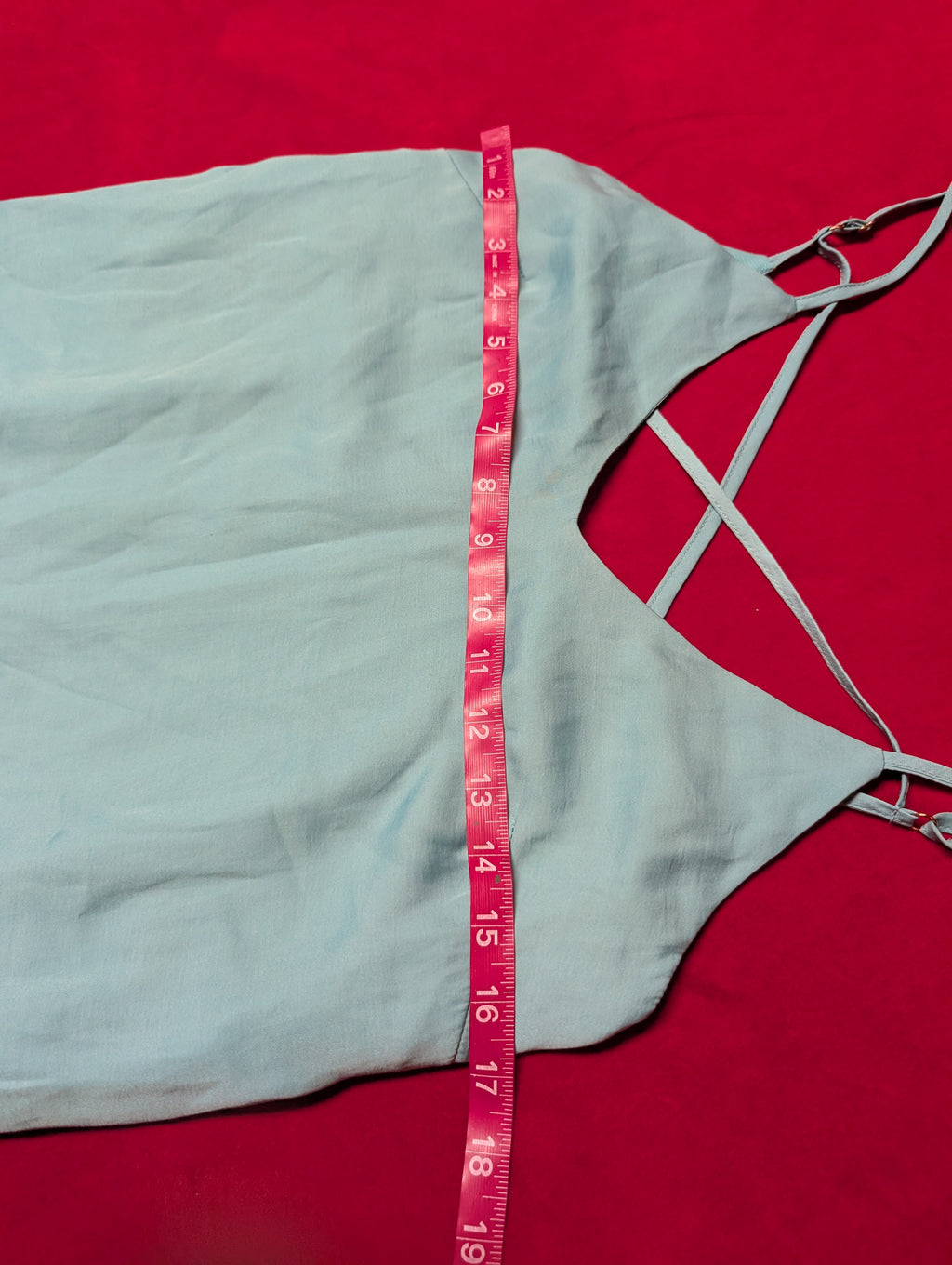 Sky Baby Blue Strappy Satin Slip Dress