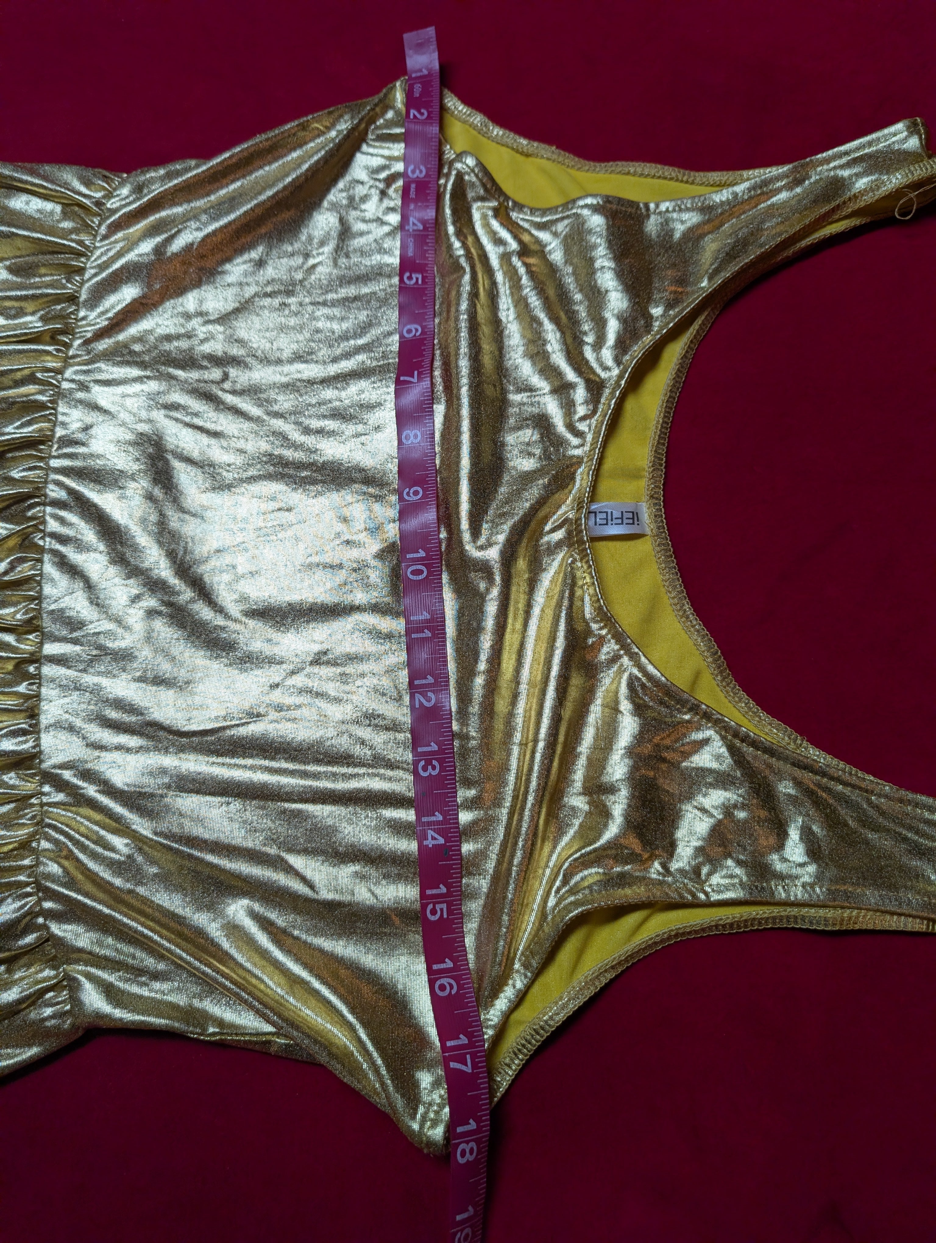 NWT Metallic Gold Mini Dress size Large
