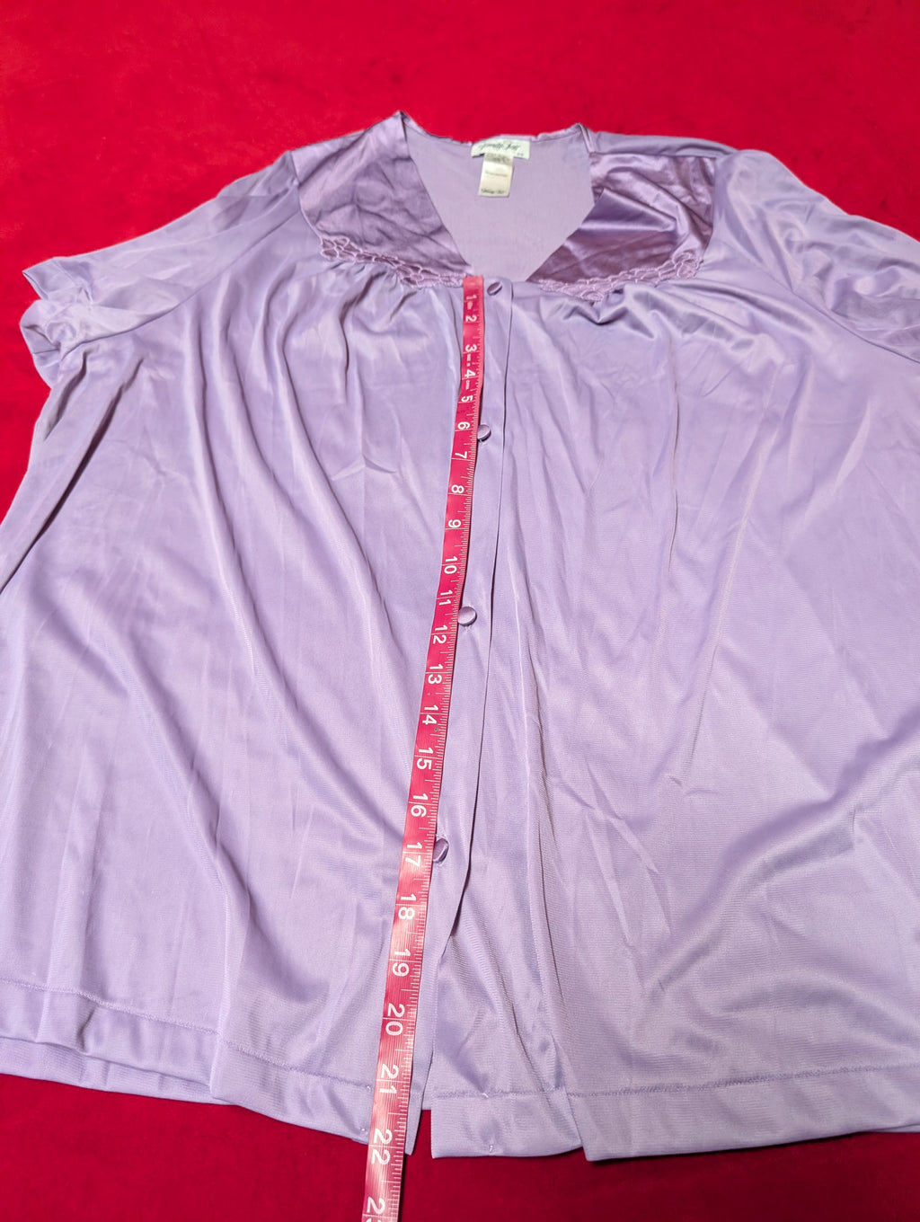 Vanity Fair Y2K Deadstock Lilac Nylon Bed Jacket NWT Plus Size Vintage-Style Sleepwear 2XL