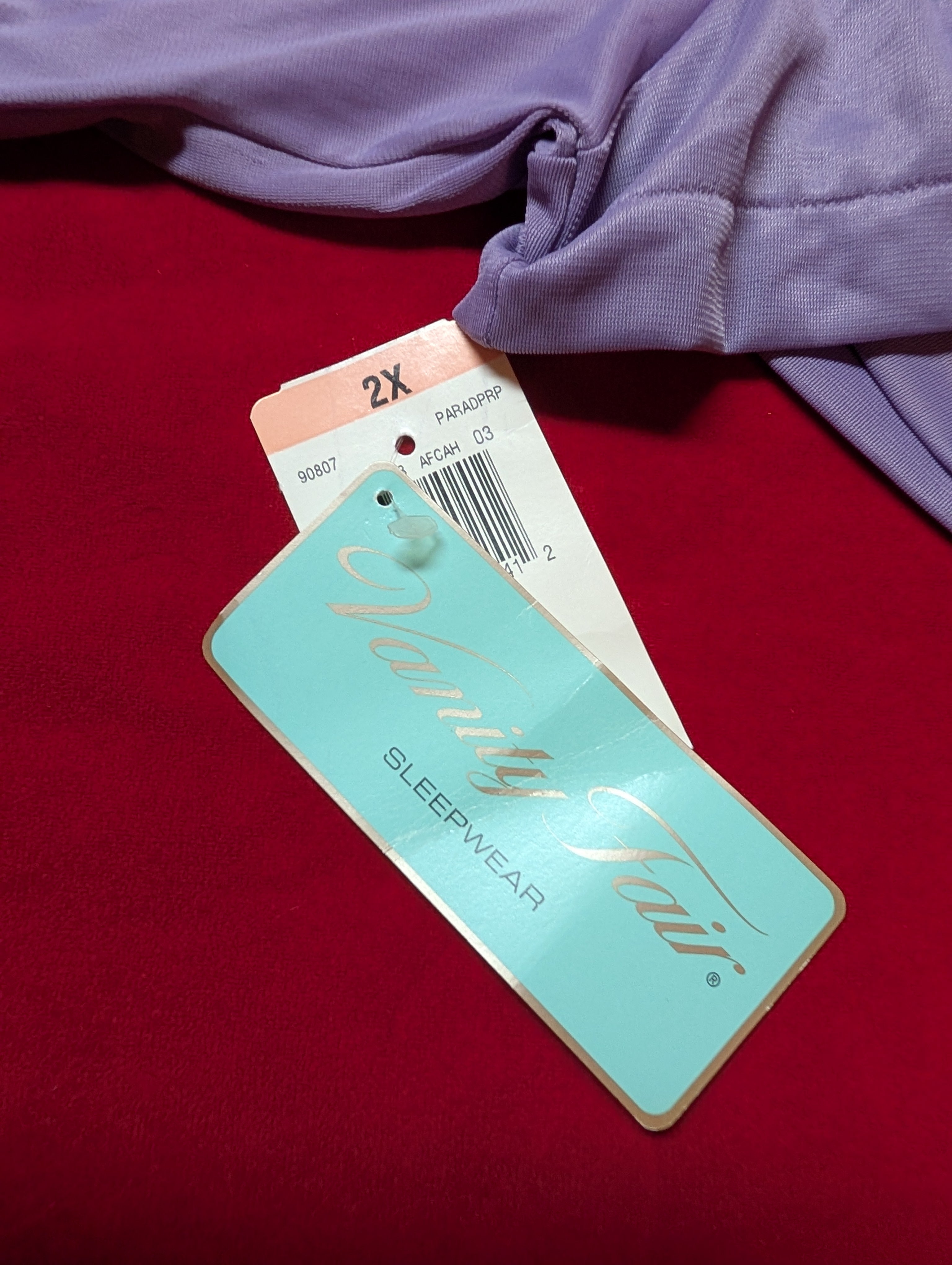 Vanity Fair Y2K Deadstock Lilac Nylon Bed Jacket NWT Plus Size Vintage-Style Sleepwear 2XL