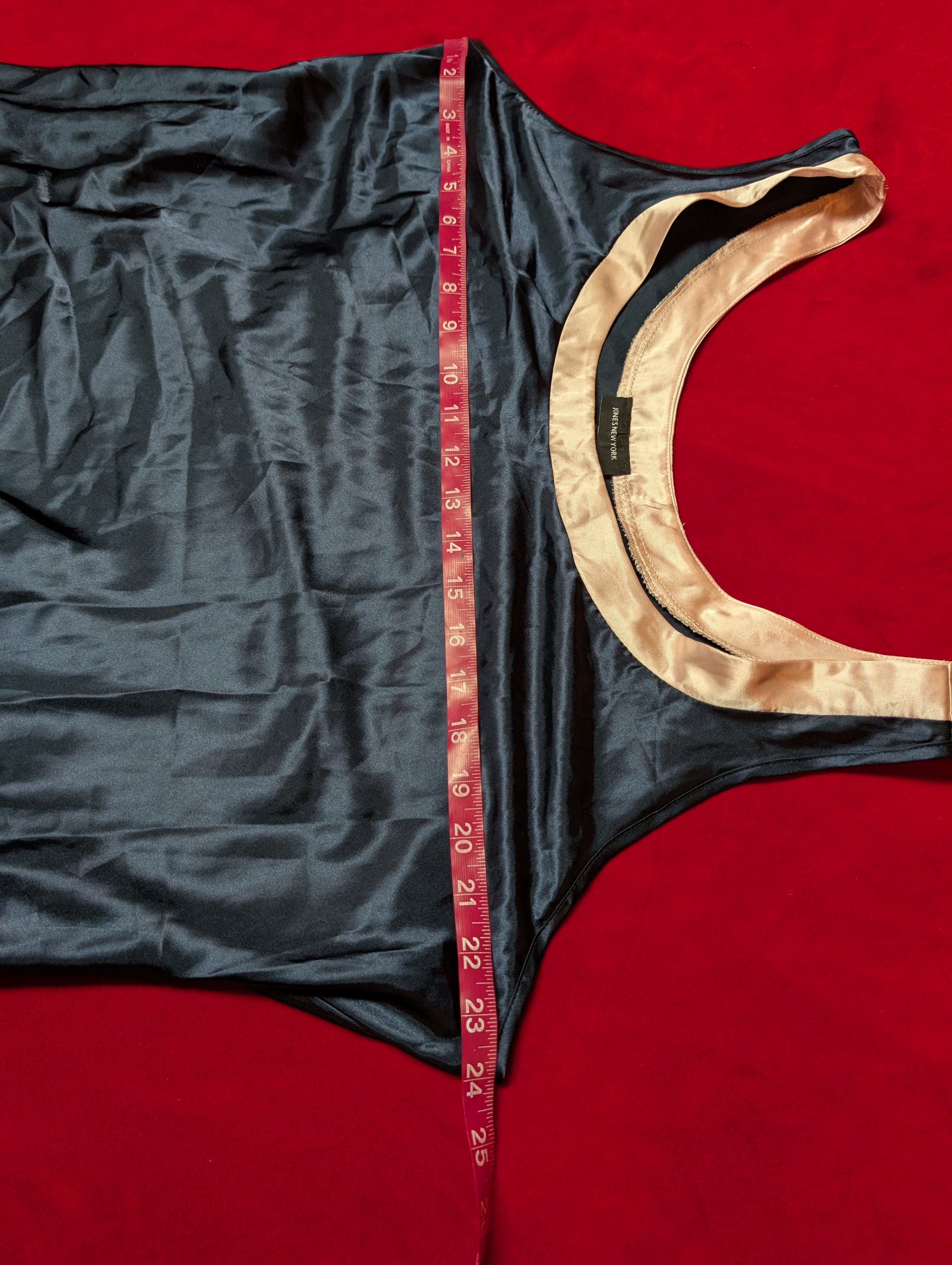 Satin Navy & Rose Gold Slip Dress and Robe Set with Sash size XL