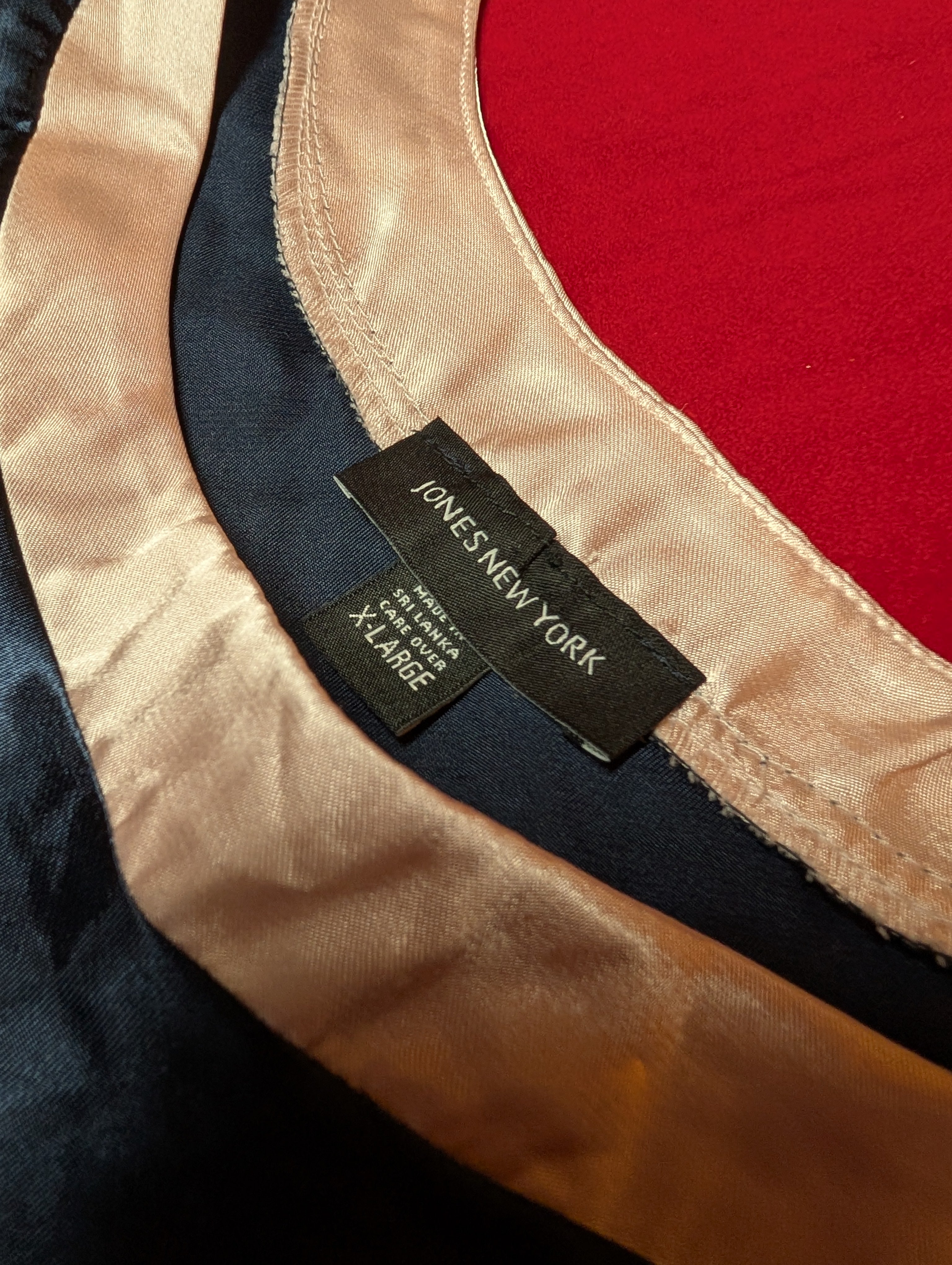 Satin Navy & Rose Gold Slip Dress and Robe Set with Sash size XL