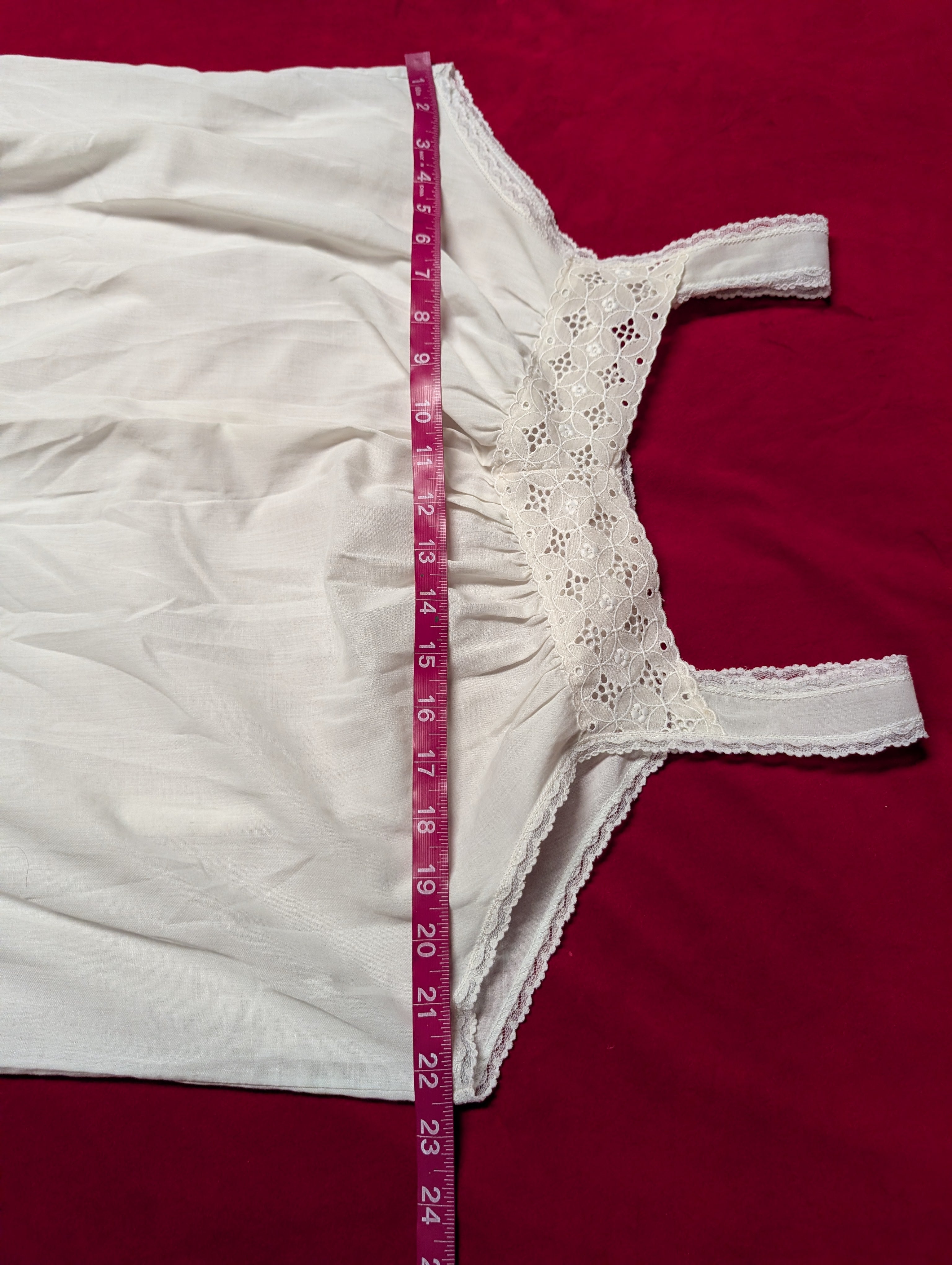Timeless Sleeveless White Cotton Mini Shift Dress Nightgown size XL