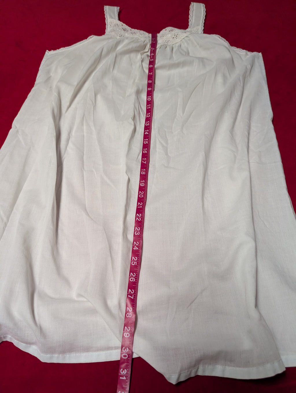 Timeless Sleeveless White Cotton Mini Shift Dress Nightgown size XL