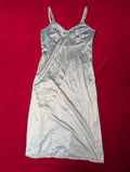 Vinatge Nylon Sky Baby Blue Slip Dress size XS