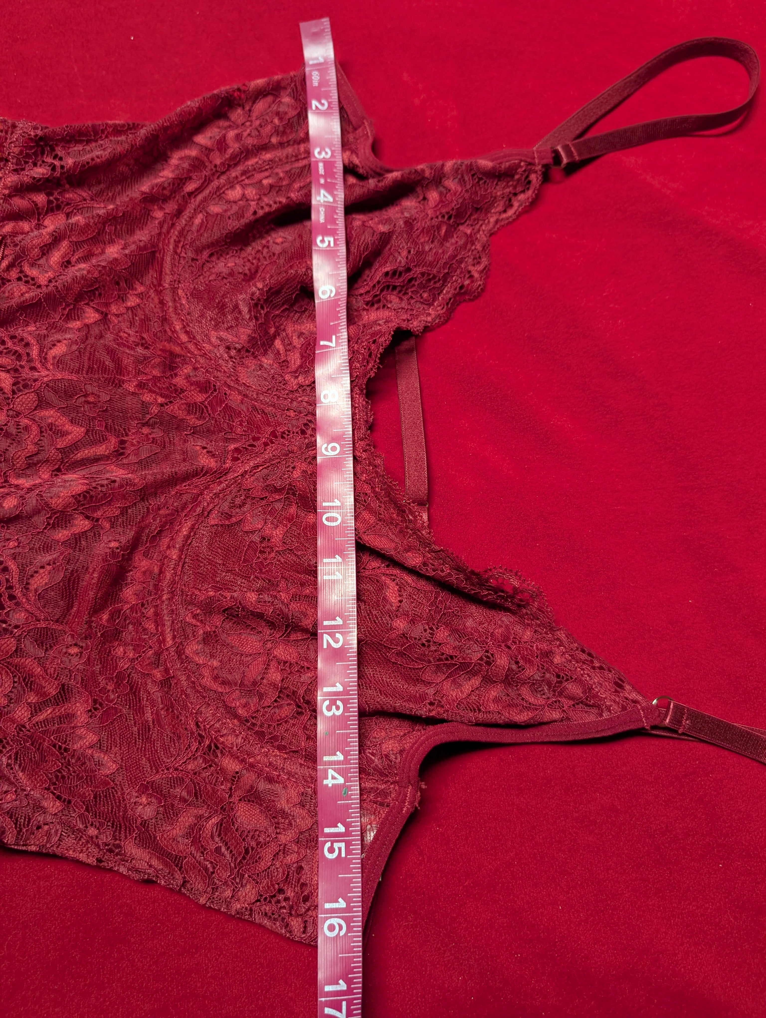 Wired Support Red Tulle Babydoll Chemise size XL
