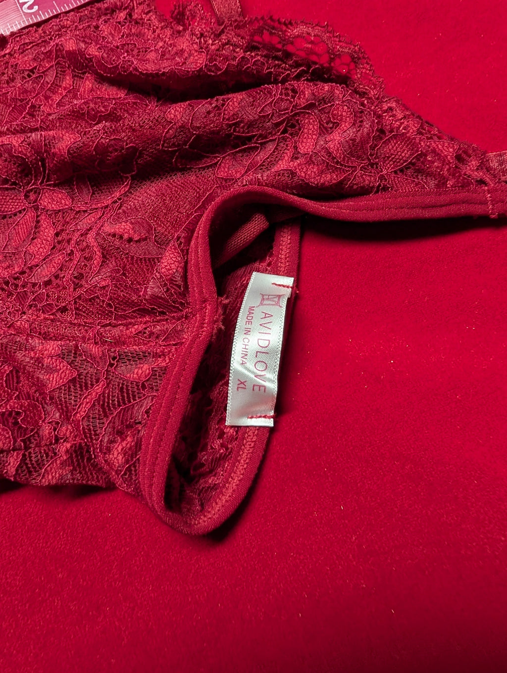 Wired Support Red Tulle Babydoll Chemise size XL