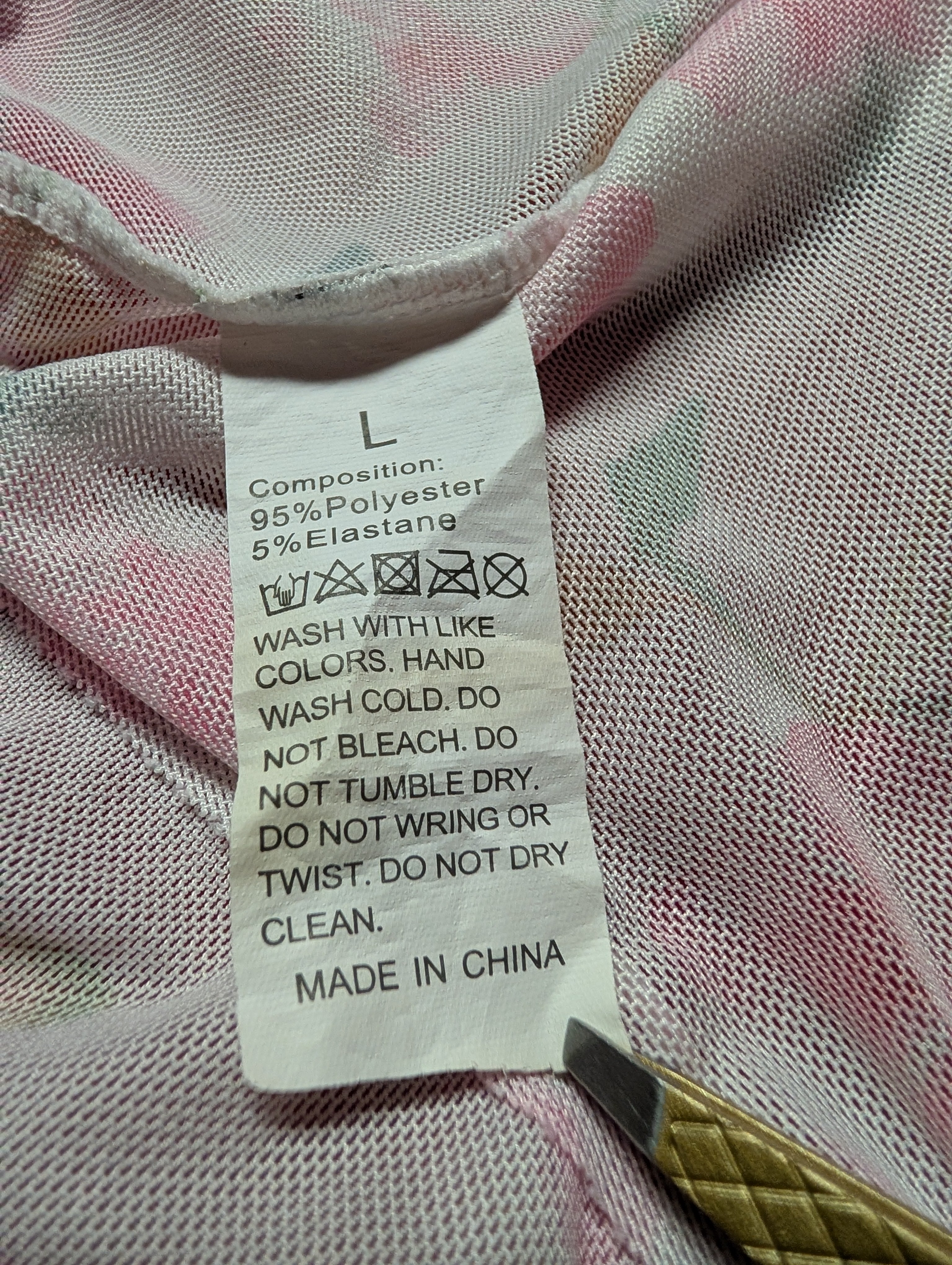 White & Pink Floral Babydoll Chemise size Large