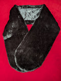 Fabulous Black Faux Fur Shoulder Wrap Stole Made in USA