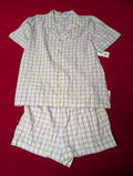 Nautica Purple & Green Shorts & Oversized Button Shirt Pajama Set size Medium