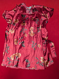 Secret Treasures Red Roses Satin Slip Chemise & Robe Set size XL