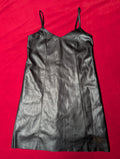 Faux Leather Bondage Mini Dress 2XS / XS