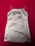 Sophie Rue Pink Silver Leopard Print Mini Slip Dress in Large